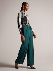 Ted Baker Green Liliaah Wide Leg Joggers - Image 3 of 5