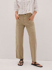 Mango Natural Trousers - Image 1 of 6