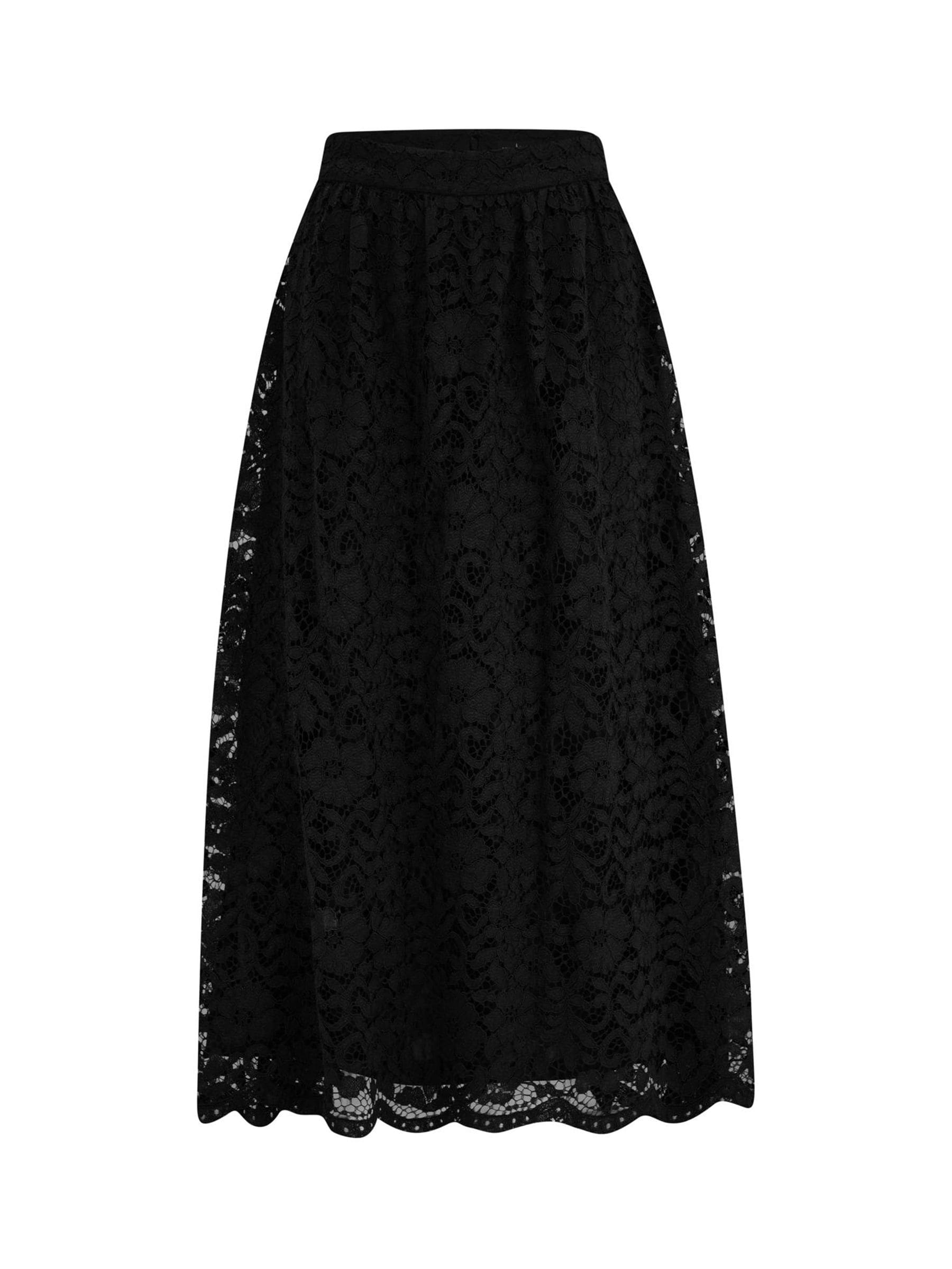Buy Pour Moi Black Sandie Corded Lace Midi Skirt from Next Poland