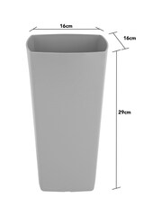 Wham Set of 4 Grey Garden Studio 16cm Tall Square Plastic Planters - Image 4 of 4