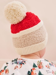 Red Santa Knitted Baby Pom Hat (0mths-2yrs) - Image 2 of 4