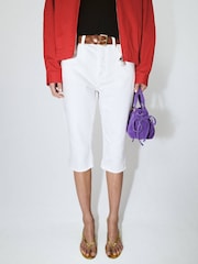 Mango White Denim Capri Jeans - Image 2 of 7