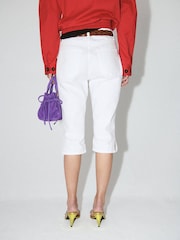 Mango White Denim Capri Jeans - Image 3 of 7
