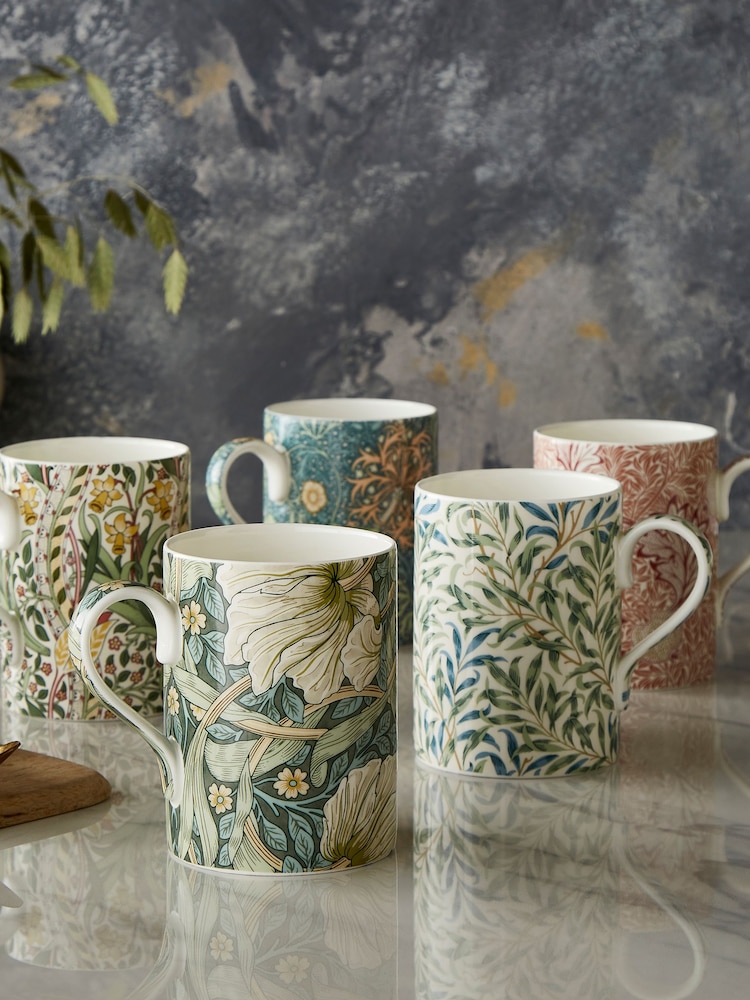 Morris & Co Pimpernel Set of 6 Mugs - Image 2 of 6