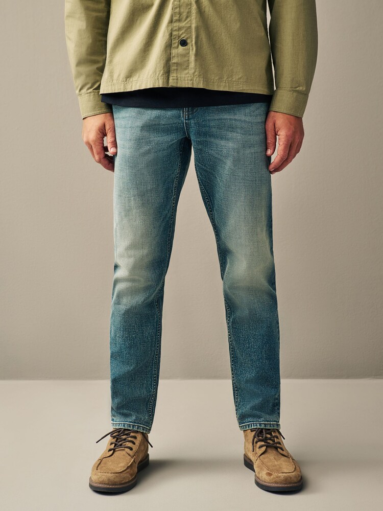 Blue Light Tint Slim Fit Vintage Stretch Authentic Jeans - Image 1 of 9