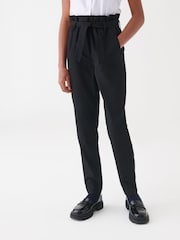 Black Senior Paperbag Waist Trousers (9-17yrs) - Image 1 of 8