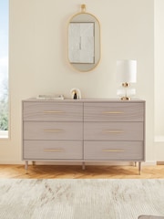 Grey Adelaide Oak Effect 6 Drawer Chest of Drawers - Image 3 of 11