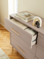 Grey Adelaide Oak Effect 6 Drawer Chest of Drawers - Image 6 of 11