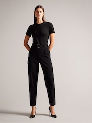 Ted Baker Graciej Cargo-Jumpsuit mit hoher Taille und Gürtel - Bild 1 von 1