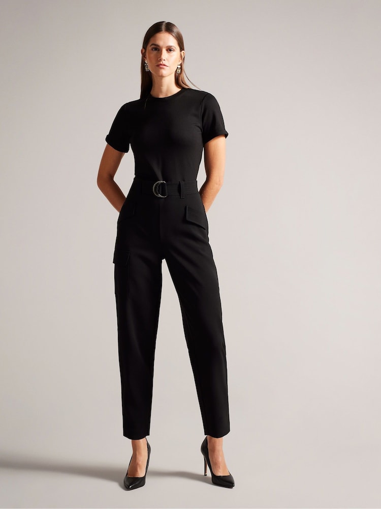 Ted Baker Graciej Cargo-Jumpsuit mit hoher Taille und Gürtel - Bild 1 von 1