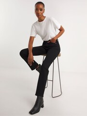 JD Williams Black Magisculpt Straight Leg Jeans - Image 3 of 4
