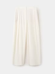 Mango White Pleat Detail Balloon Trousers - Image 4 of 6