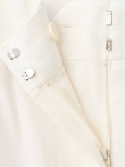 Mango White Pleat Detail Balloon Trousers - Image 6 of 6