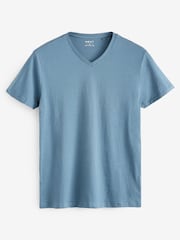 Blue V-Neck T-Shirts 5 Pack - Image 2 of 15