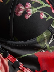 Ted Baker Black Printed Lusiye Longline Bikini Top - Image 6 of 6