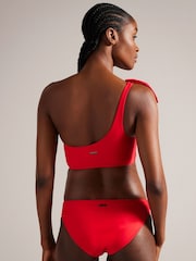 Ted Baker Red Liennaa One Shoulder Bow Bikini Top - Image 2 of 6