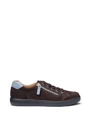 Hotter Brown Standard Fit Chase II Lace-Up Zip Trainers - Image 1 of 4
