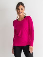 Pour Moi Pink Cross Back Jersey Yoga Top - Image 1 of 4