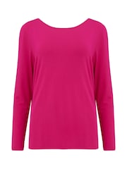 Pour Moi Pink Cross Back Jersey Yoga Top - Image 3 of 4