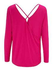 Pour Moi Pink Cross Back Jersey Yoga Top - Image 4 of 4
