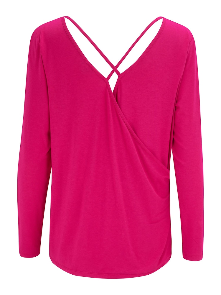 Rosa - Top de yoga con espalda cruzada de punto de Pour Moi - Imagen 4 de 4 Rosa - Top de yoga con espalda cruzada de punto de Pour Moi - Imagen 4 de 4