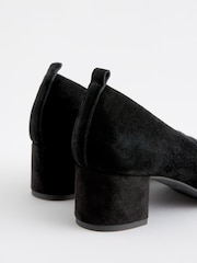 Черный с отделкой на носке - Кожаные туфли на низком блочном каблуке Forever Comfort® - Image 6 of 7