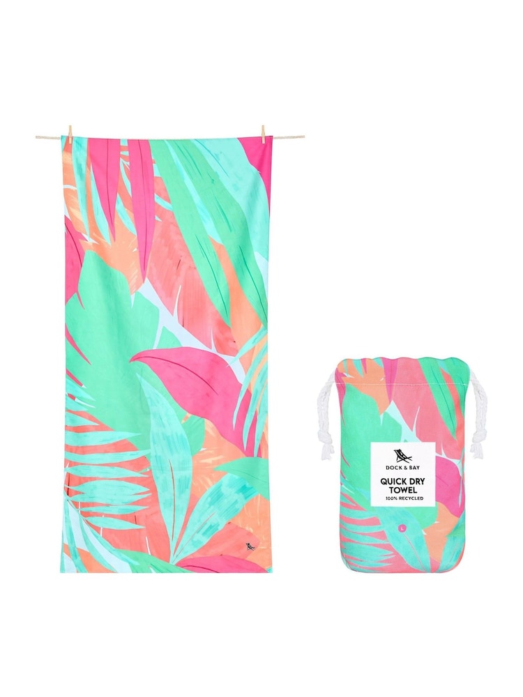 Dock & Bay Hot Tropics Quick Dry Beach Towel - Image 5 of 5 Dock & Bay Hot Tropics Quick Dry Beach Towel - Image 5 of 5