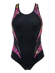 Pour Moi Black & Pink Energy Chlorine Swimsuit - Image 3 of 4