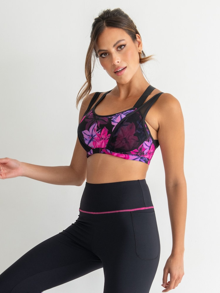 Pour Moi Black & Purple Energy Infinite Bra - Image 2 of 4