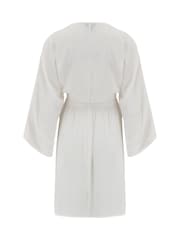 Weiß - Pour Moi Crinkle O Ring Woven Beach Cover-Up - Bild 4 von 4