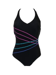 Pour Moi Black & Purple Energy Chlorine Swimsuit - Image 3 of 4