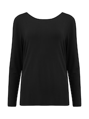 Pour Moi Black Cross Back Jersey Yoga Top - Image 3 of 4