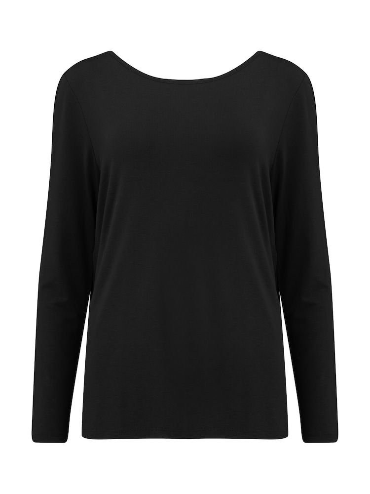 Pour Moi Black Cross Back Jersey Yoga Top - Image 3 of 4