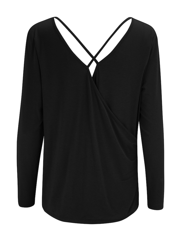 Schwarz - Pour Moi Yoga-Top aus Jersey mit überkeuzten Rückenträgern - Bild 4 von 4 Schwarz - Pour Moi Yoga-Top aus Jersey mit überkeuzten Rückenträgern - Bild 4 von 4