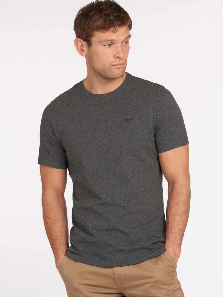 Barbour® Grey Mens 100% Cotton Sports T-Shirt - Image 1 of 8