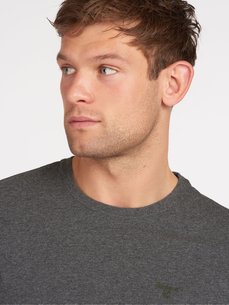 Barbour® Grey Mens 100% Cotton Sports T-Shirt - Image 5 of 8