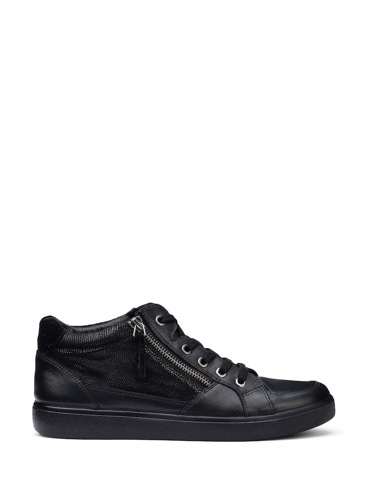 Schwarz - Hotter Standard Fit Rapid Lace-Up/Zip Cupsole Trainers - Bild 1 von 4 Schwarz - Hotter Standard Fit Rapid Lace-Up/Zip Cupsole Trainers - Bild 1 von 4