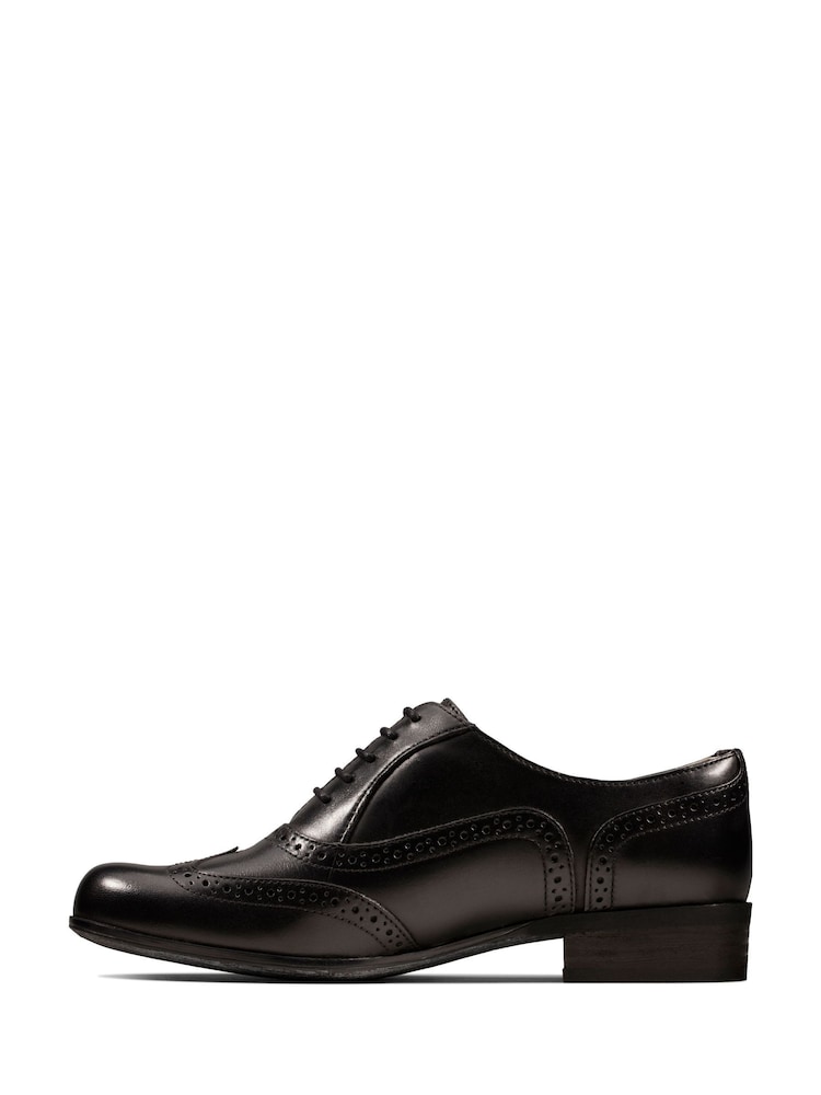 Clarks Black Hamble Oak Wide Fit Shoes - Image 2 of 6