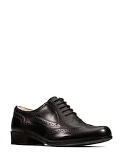 Clarks Black Hamble Oak Wide Fit Shoes - Image 3 of 6