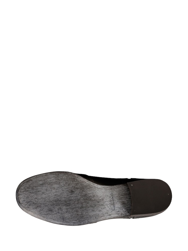 Clarks Black Hamble Oak Wide Fit Shoes - Image 6 of 6