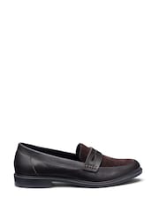 Hotter Brown Standard Fit Wide Fit Dorset Slip on Loafers - Image 1 of 4