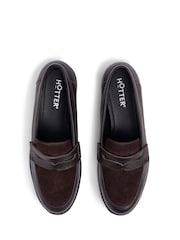 Hotter Brown Standard Fit Wide Fit Dorset Slip on Loafers - Image 3 of 4