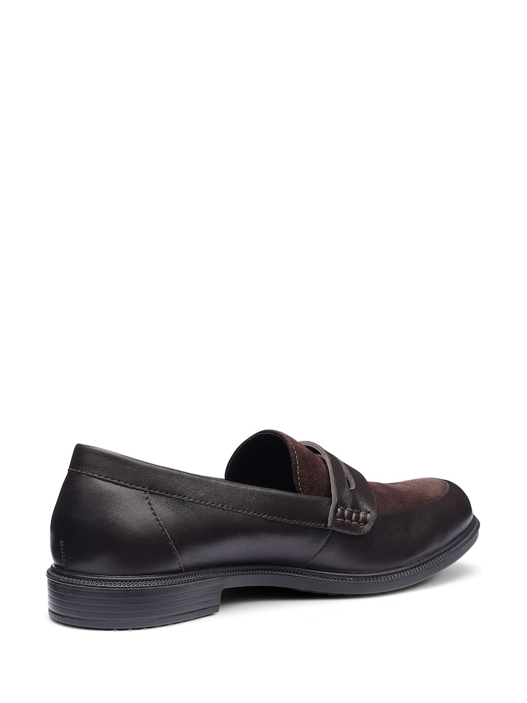 Hotter Brown Standard Fit Wide Fit Dorset Slip on Loafers - Image 4 of 4