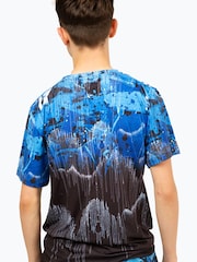 Hype. Boys Blue Tripple Drip T-Shirt - Image 4 of 6