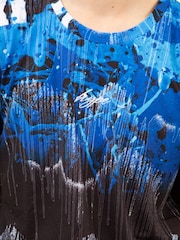 Hype. Boys Blue Tripple Drip T-Shirt - Image 5 of 6