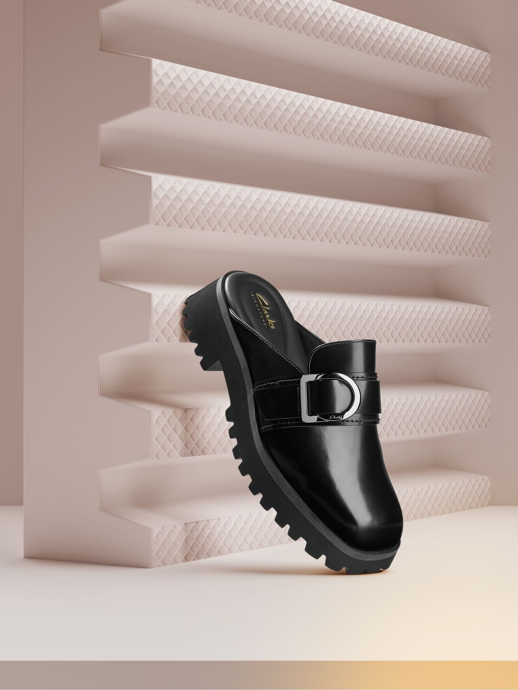 Buy Clarks Black Leather Stayso Free Loafer Mule Shoes from