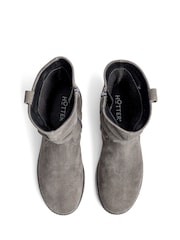 Grau - Hotter Rustle Zip/Buckle Ankle Boots - Bild 4 von 4
