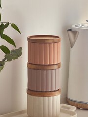 Set of 3 Natural Hayden Stacking Storage - Image 1 of 3