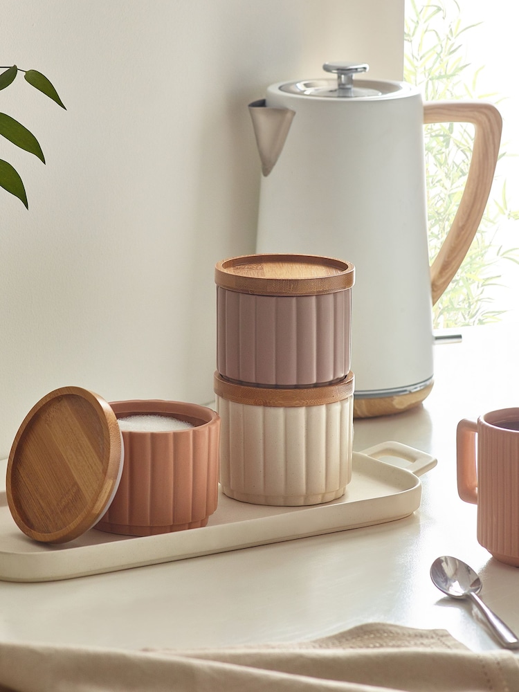 Set of 3 Natural Hayden Stacking Storage - Image 2 of 3