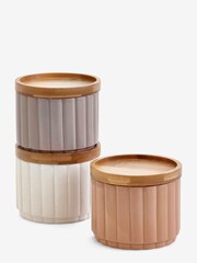 Set of 3 Natural Hayden Stacking Storage - Image 3 of 3